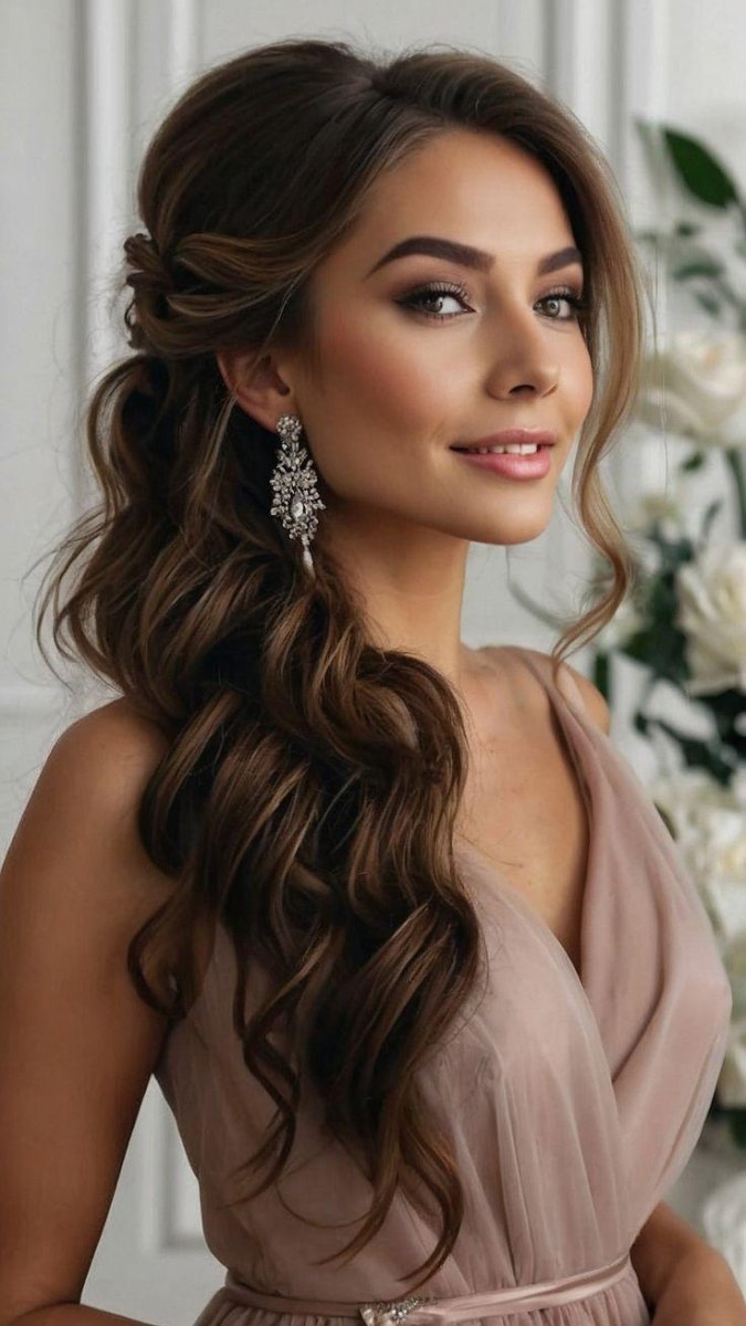 Long hair wedding guest inspiration