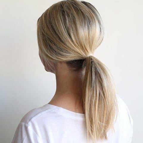 Low ponytail hairstyle