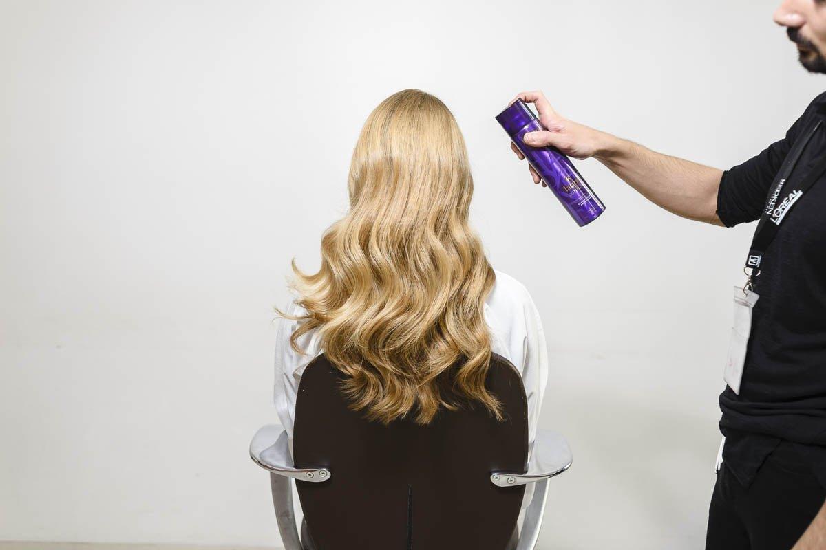 Hair spray maintaining Hollywood waves