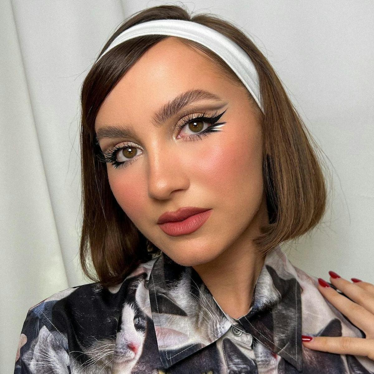 Matte retro cut crease makeup