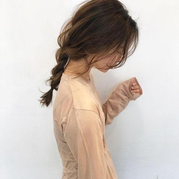 Messy casual braid hairstyle