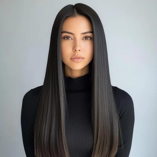 Minimalist straight long hair