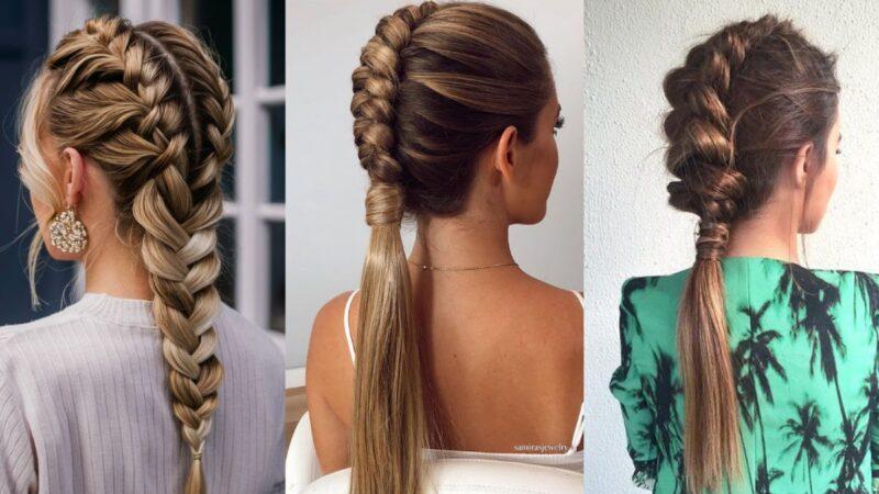 Geflochtene Frisuren mit elegantem seitlichem Zopf