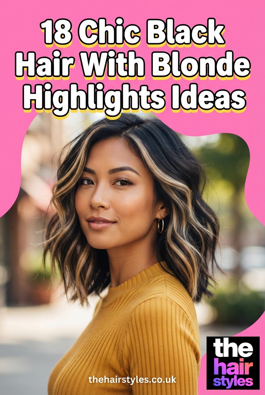 18 Chic Black Hair With Blonde Highlights Ideas