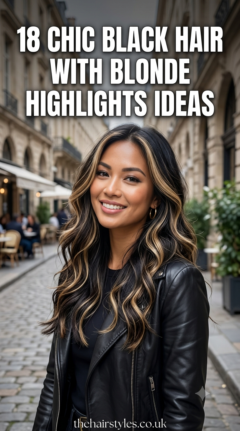 18 Chic Black Hair With Blonde Highlights Ideas