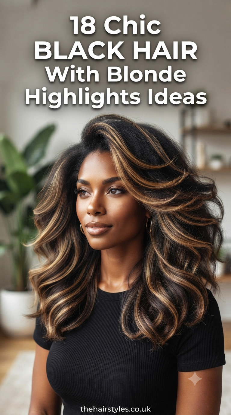 18 Chic Black Hair With Blonde Highlights Ideas