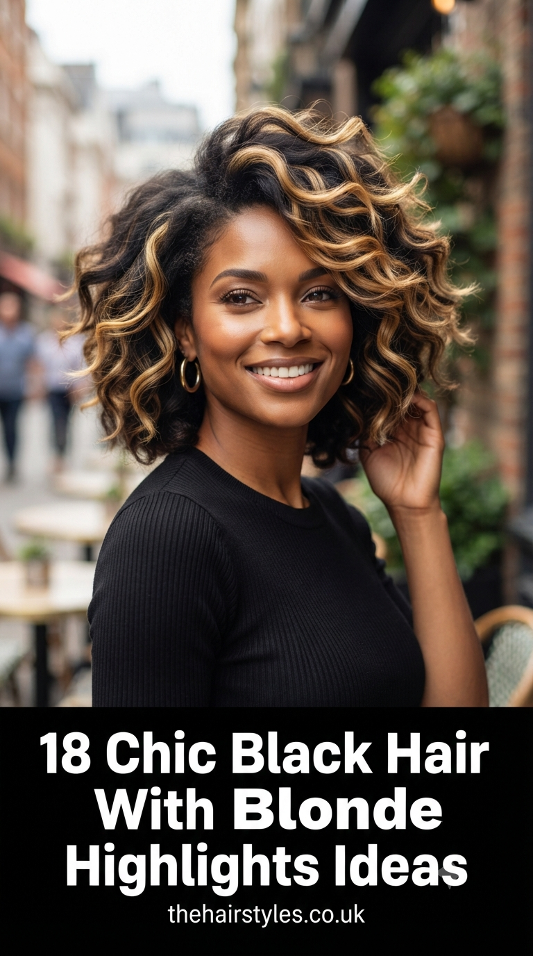 18 Chic Black Hair With Blonde Highlights Ideas