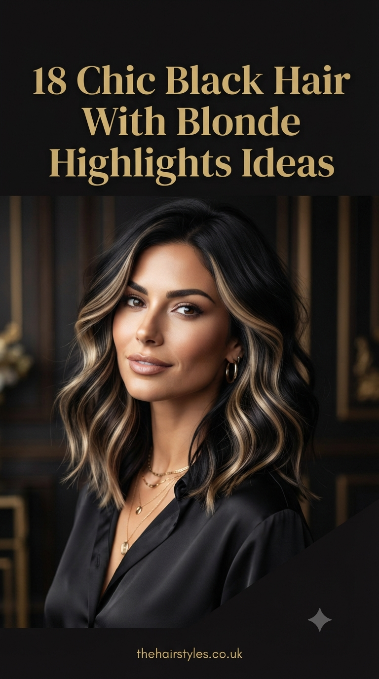 18 Chic Black Hair With Blonde Highlights Ideas