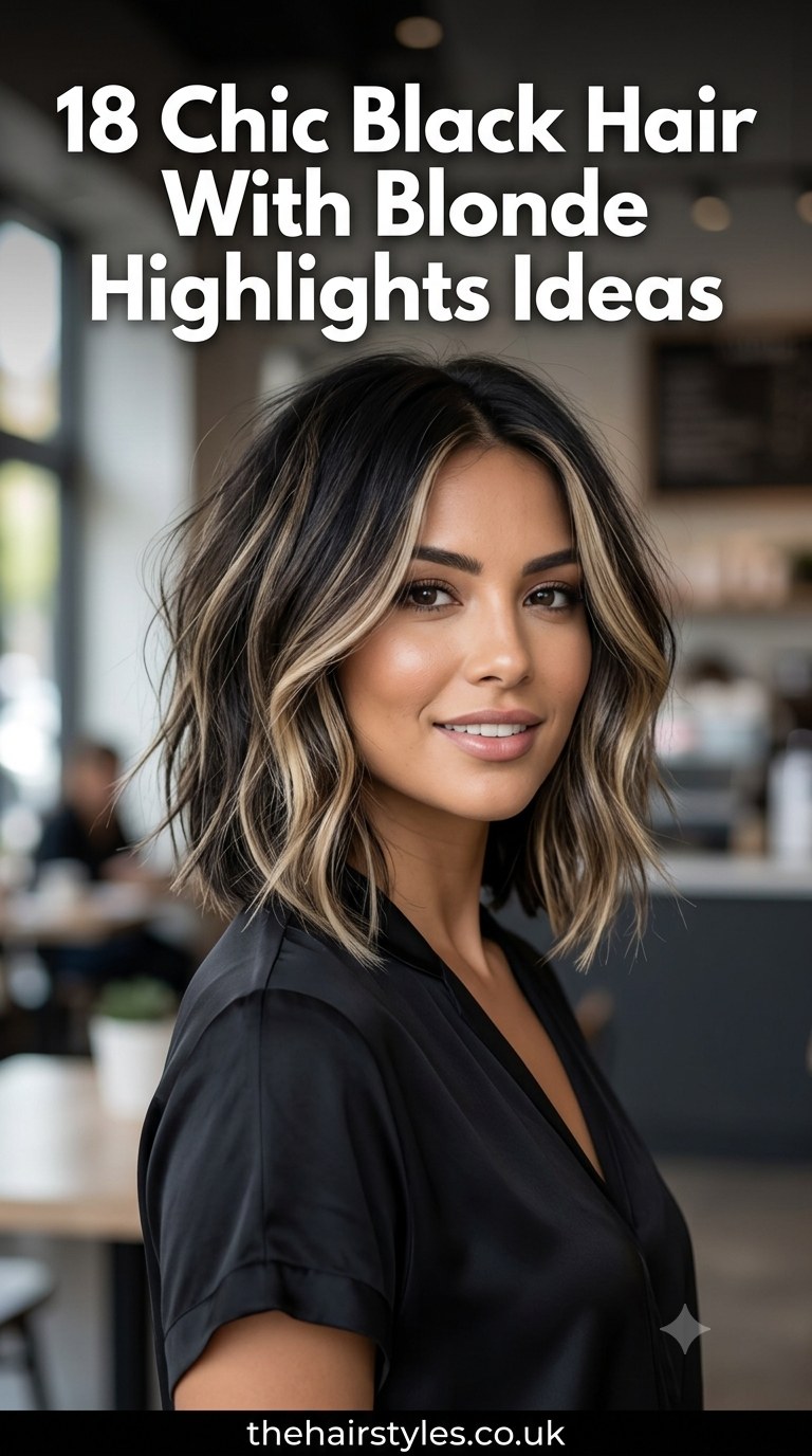 18 Chic Black Hair With Blonde Highlights Ideas