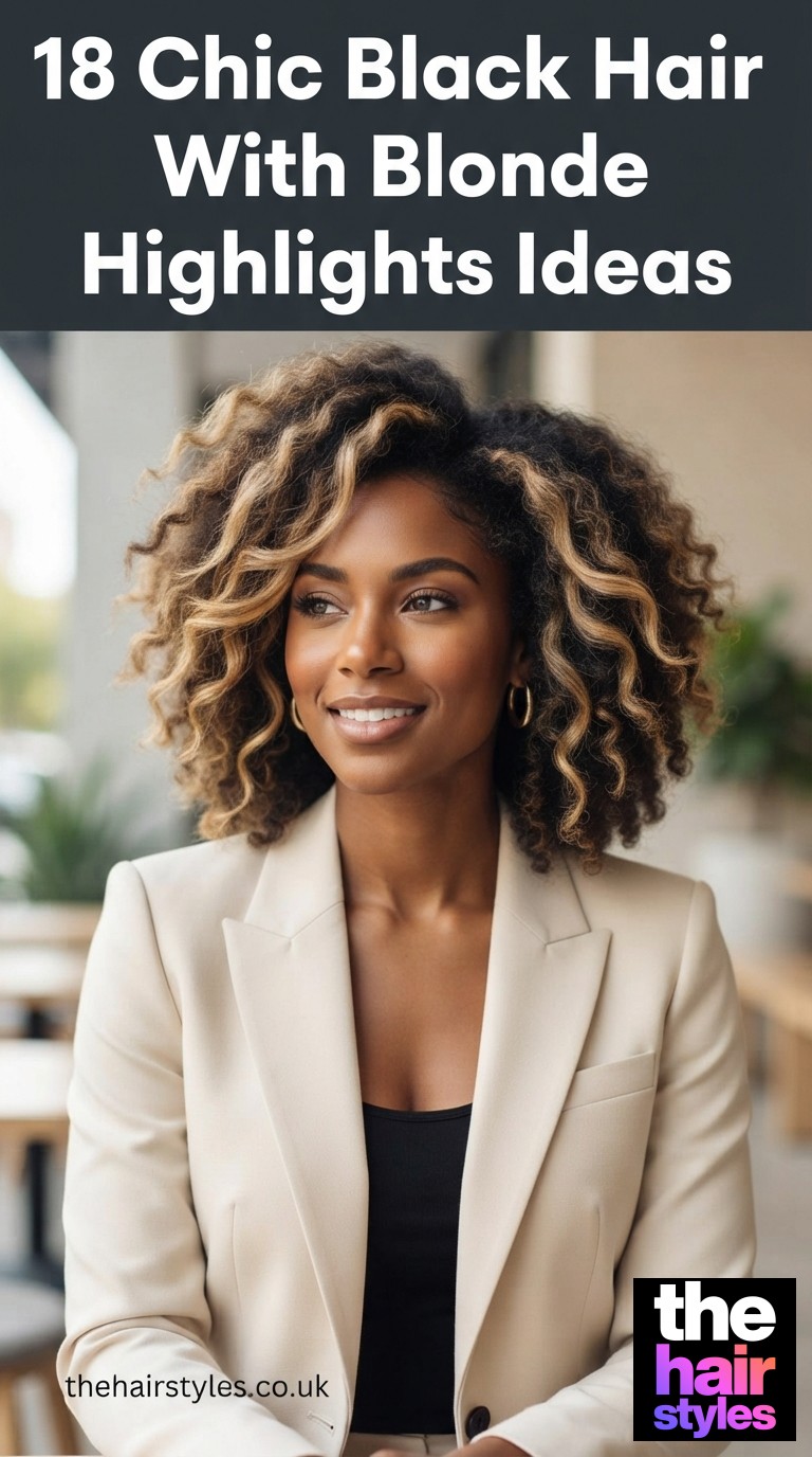18 Chic Black Hair With Blonde Highlights Ideas
