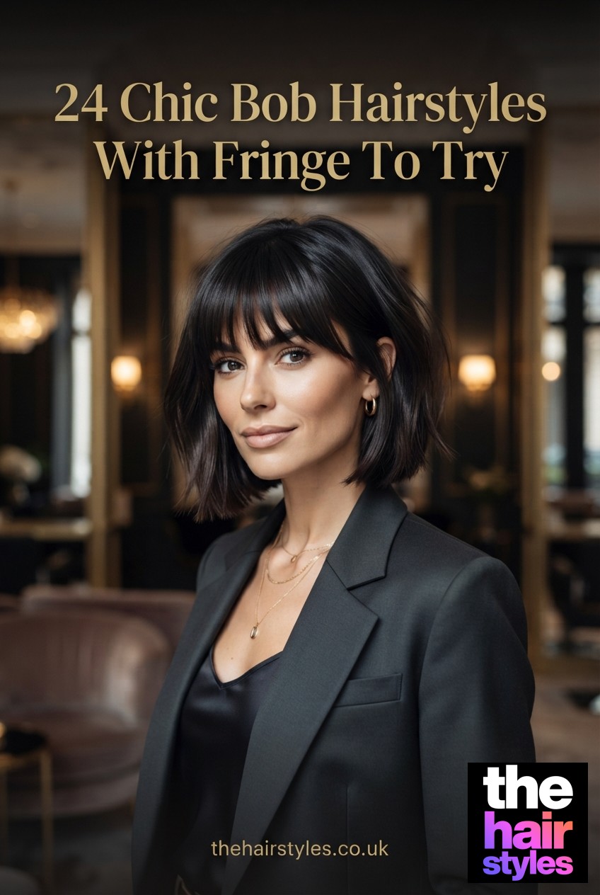 24 Chic Bob Hairstyles With Fringe To Try