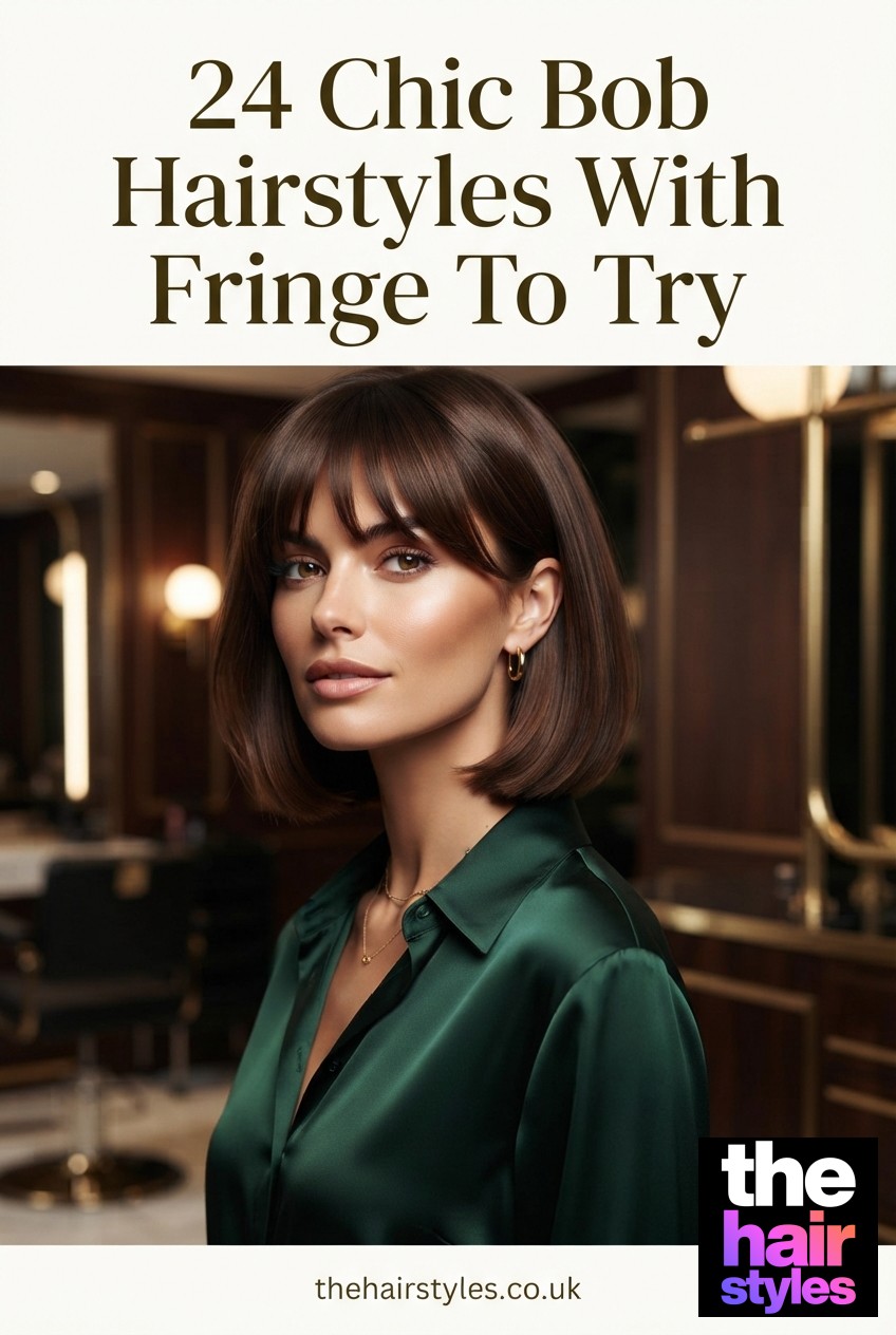 24 Chic Bob Hairstyles With Fringe To Try