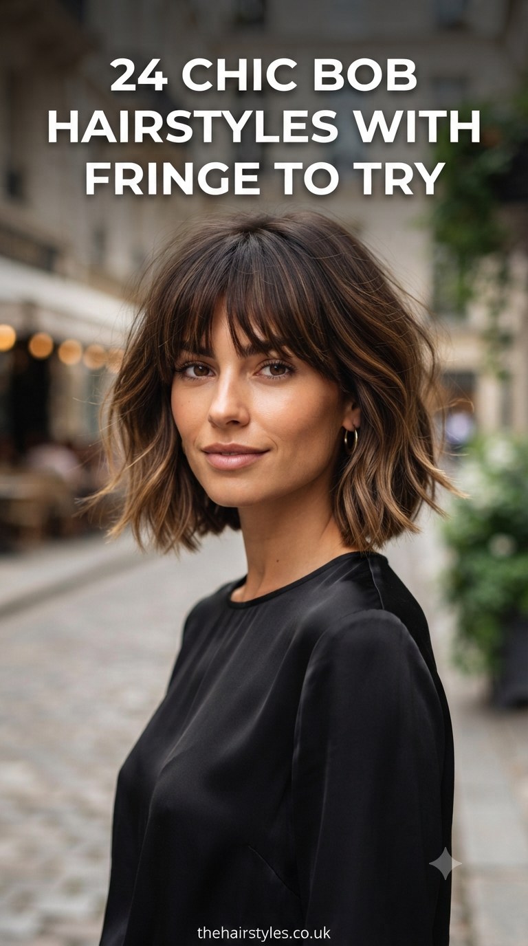 24 Chic Bob Hairstyles With Fringe To Try