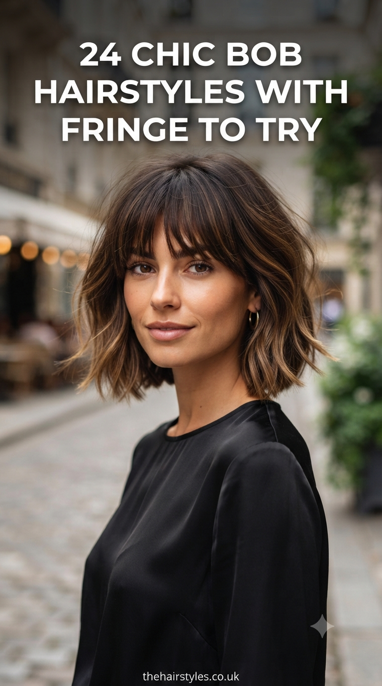 24 Chic Bob Hairstyles With Fringe To Try