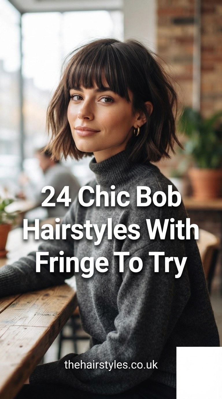 24 Chic Bob Hairstyles With Fringe To Try