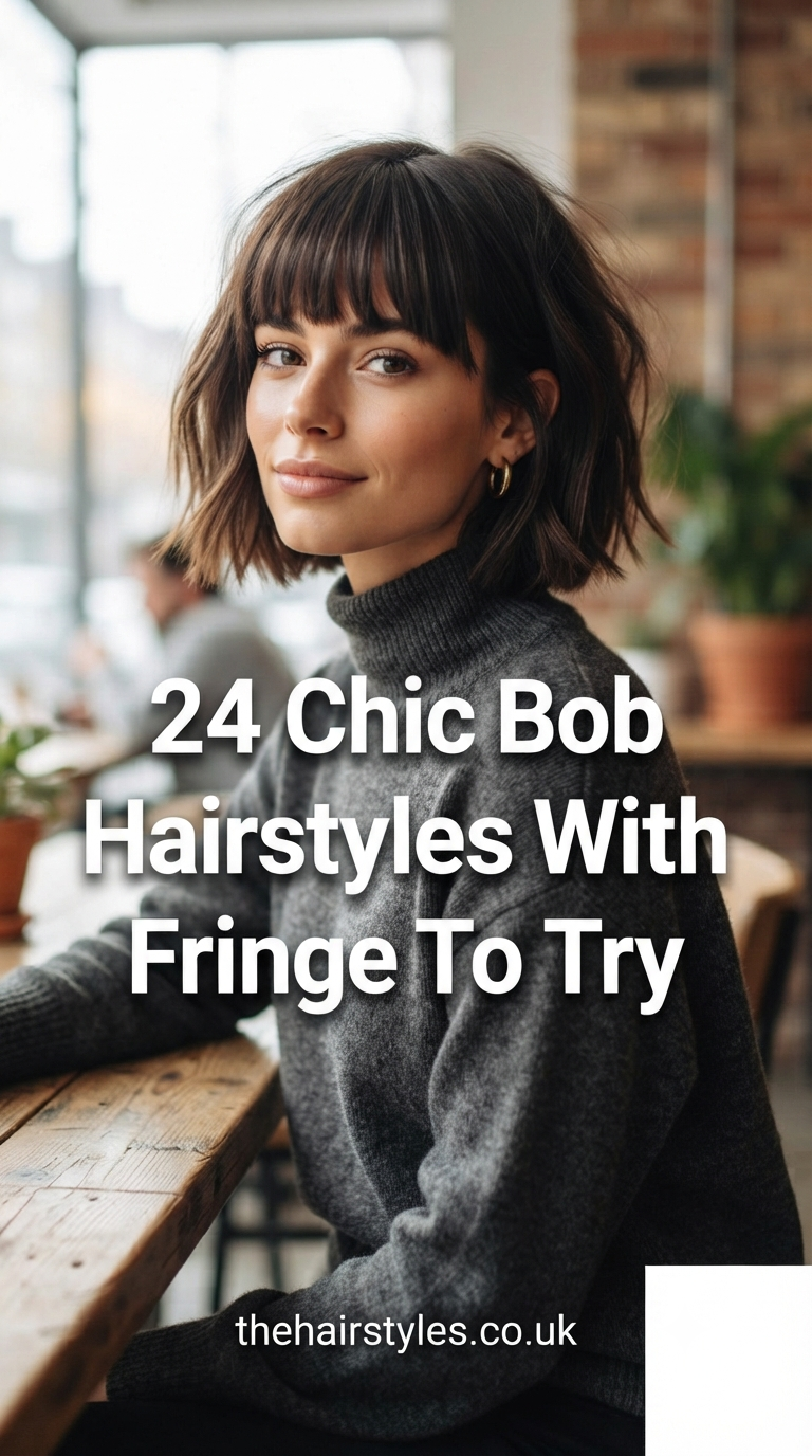 24 Chic Bob Hairstyles With Fringe To Try