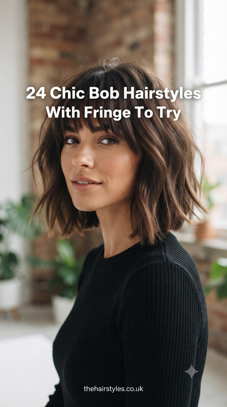 24 Chic Bob Hairstyles With Fringe To Try