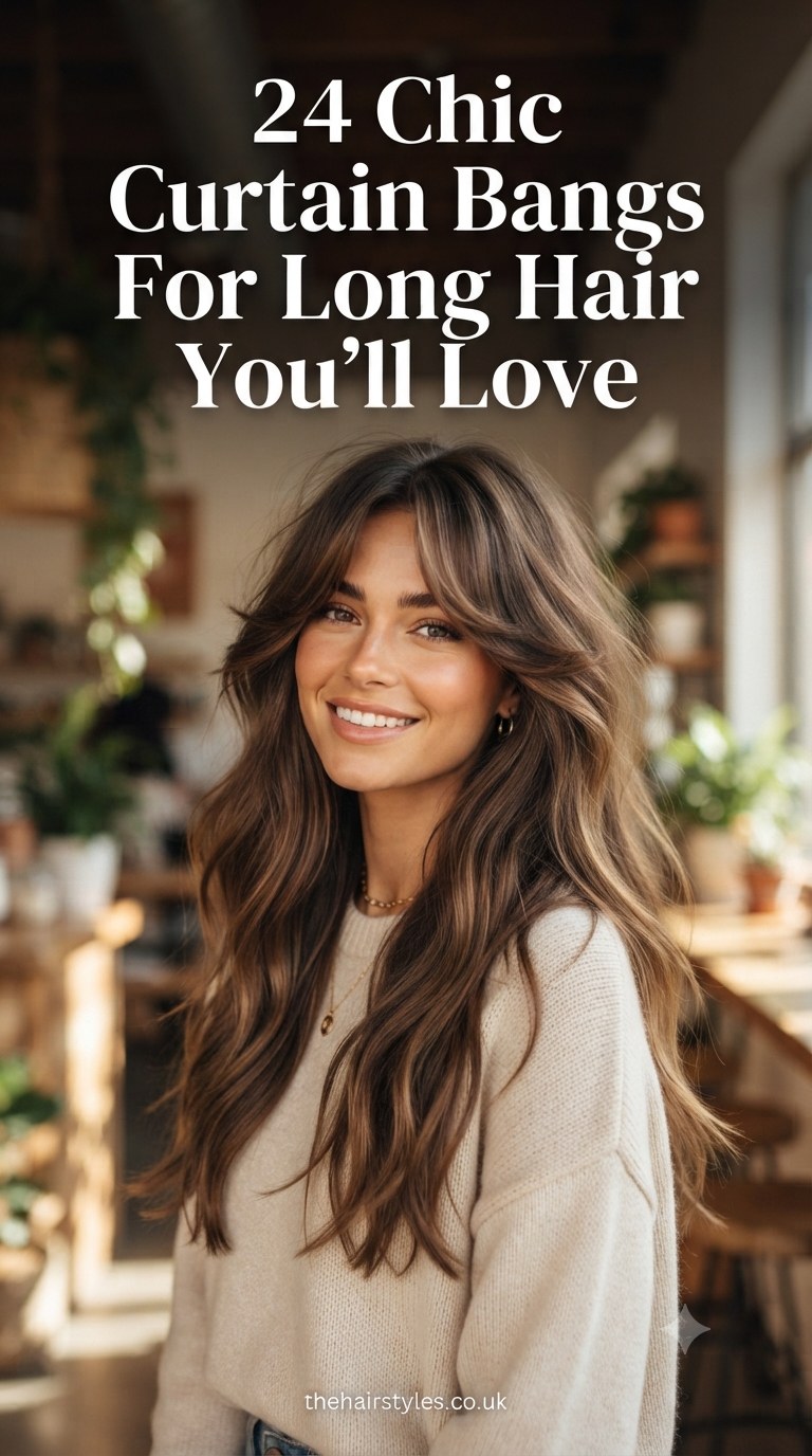 24 Chic Curtain Bangs For Long Hair You’ll Love