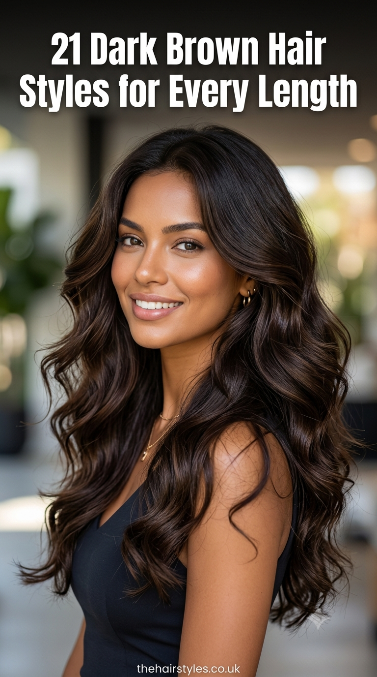 21 Dark Brown Hair Styles for Every Length