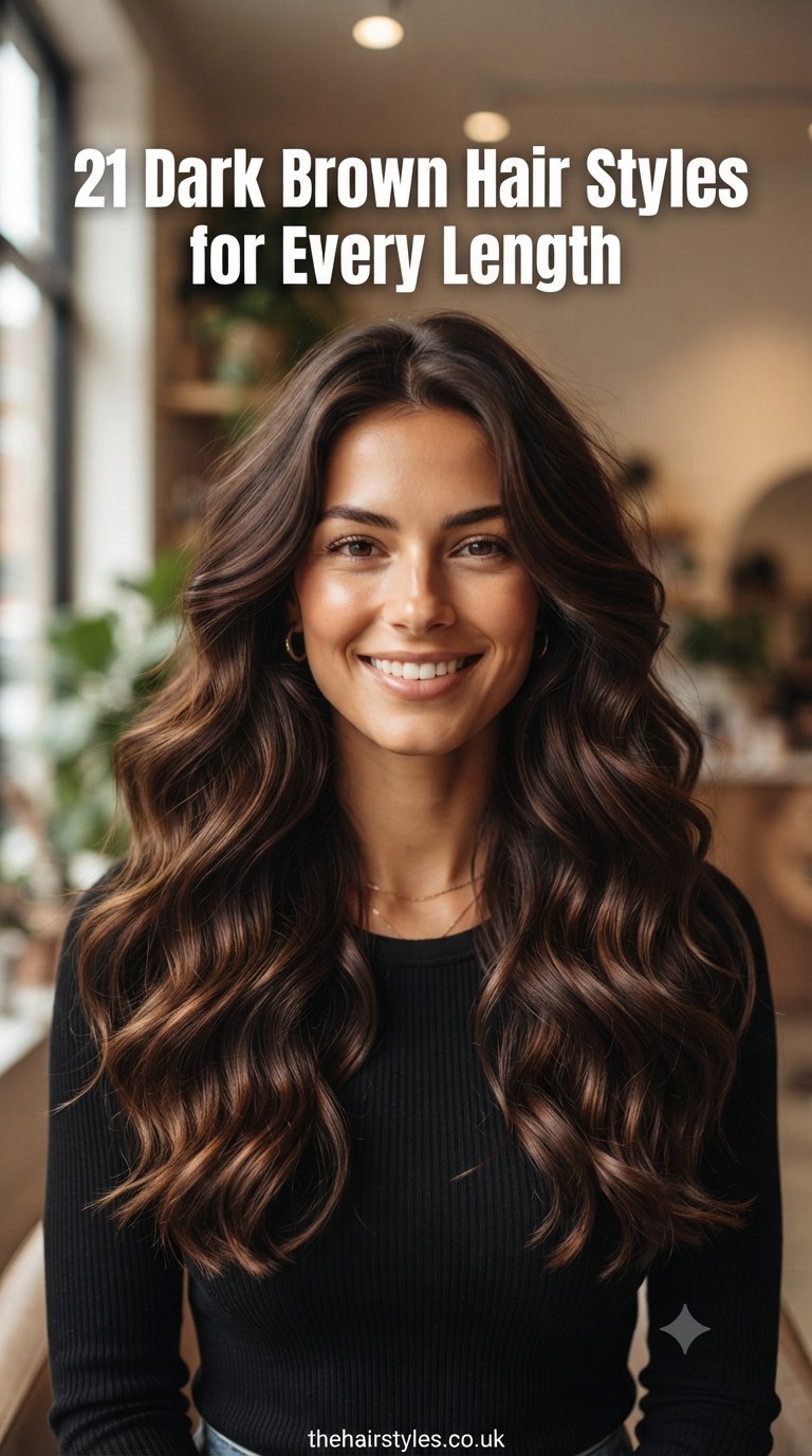21 Dark Brown Hair Styles for Every Length