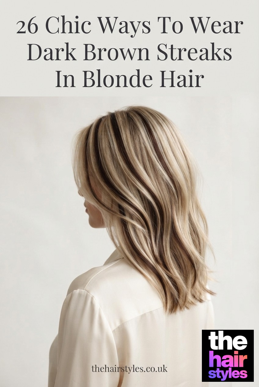 26 Chic Ways To Wear Dark Brown Streaks In Blonde Hair