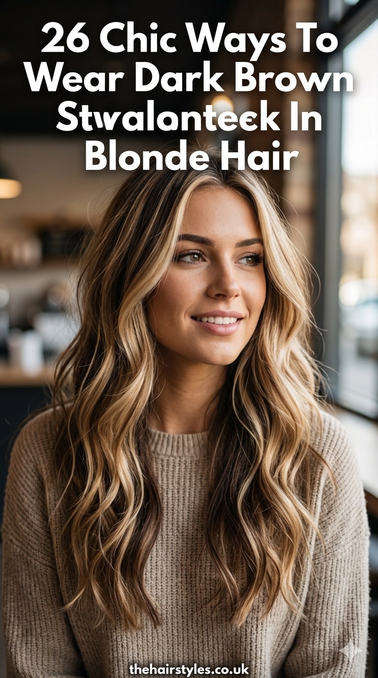 26 Chic Ways To Wear Dark Brown Streaks In Blonde Hair