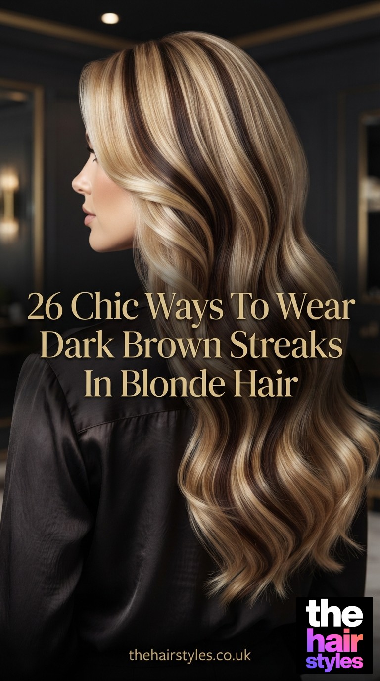 26 Chic Ways To Wear Dark Brown Streaks In Blonde Hair