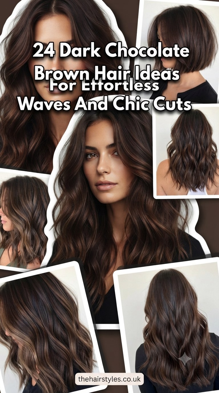 24 Dark Chocolate Brown Hair Ideas For Effortless Waves And Chic Cuts
