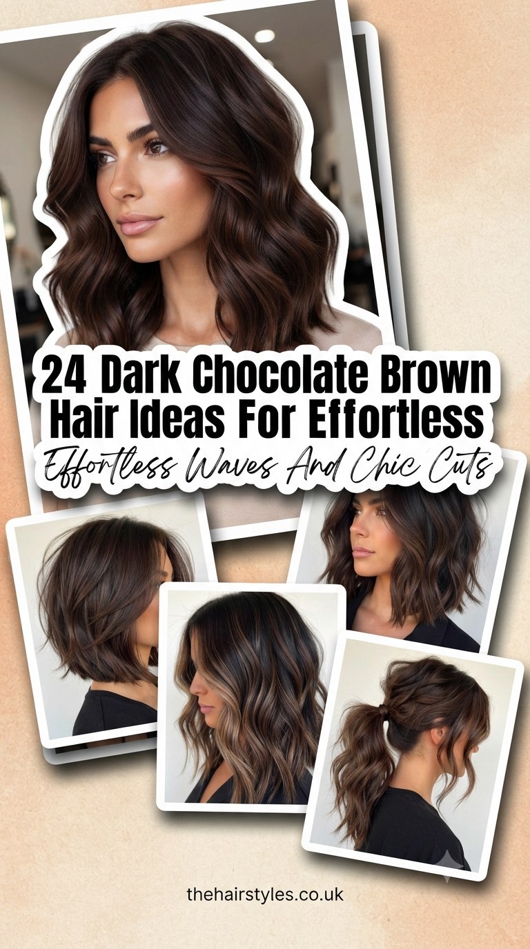 24 Dark Chocolate Brown Hair Ideas For Effortless Waves And Chic Cuts
