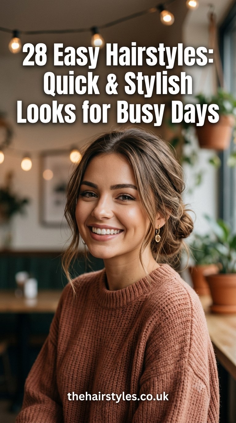 28 Easy Hairstyles: Quick & Stylish Looks for Busy Days
