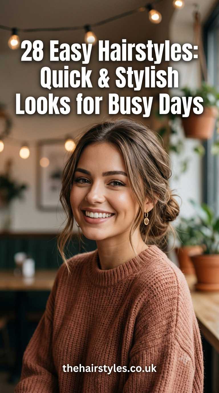 28 Easy Hairstyles: Quick & Stylish Looks for Busy Days