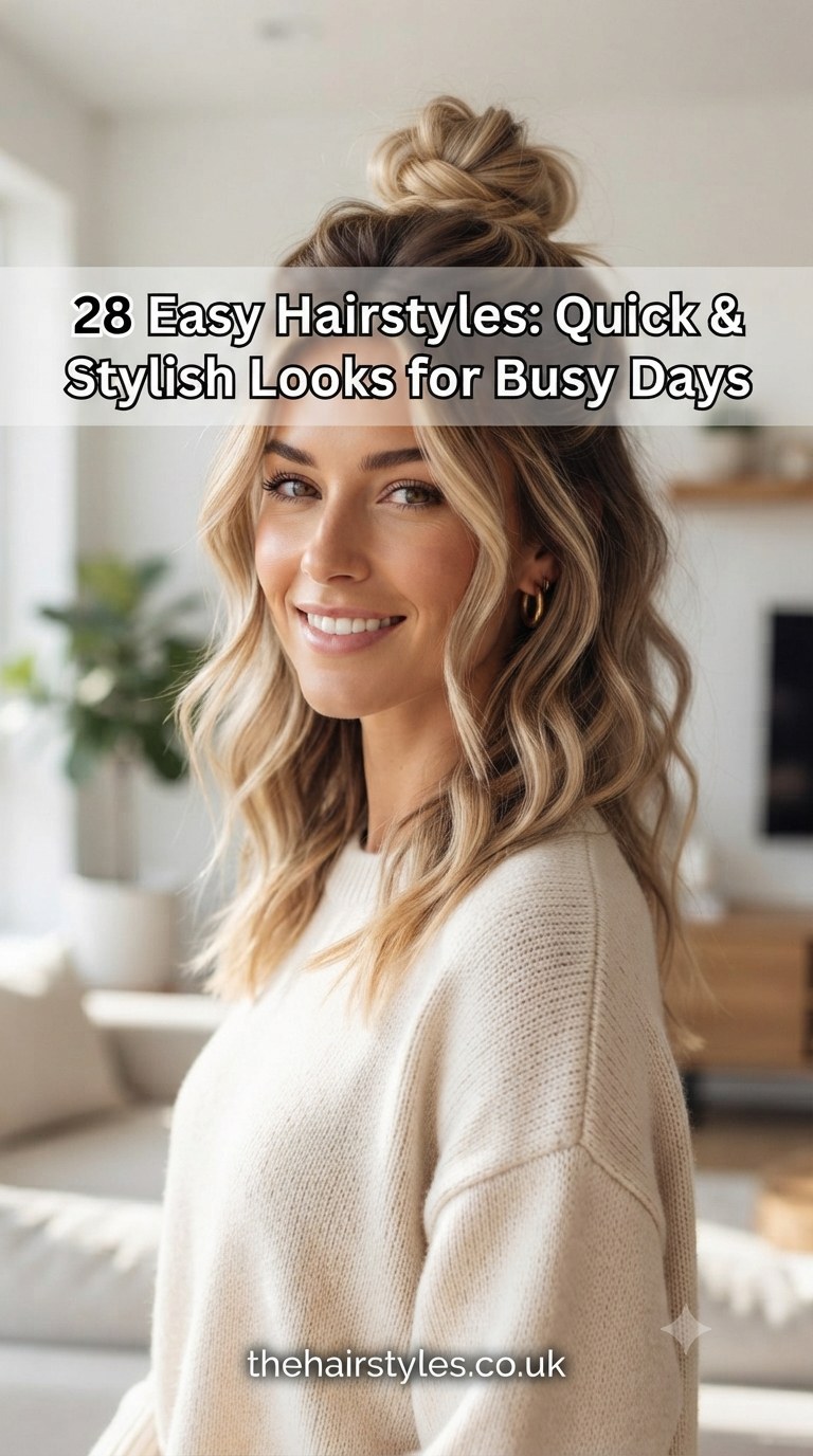 28 Easy Hairstyles: Quick & Stylish Looks for Busy Days