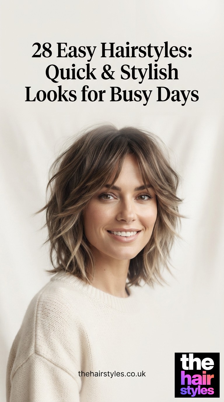 28 Easy Hairstyles: Quick & Stylish Looks for Busy Days