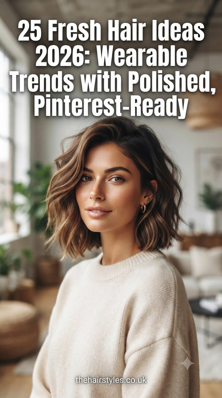 25 Fresh Hair Ideas 2026: Wearable Trends with Polished, Pinterest-Ready Detail