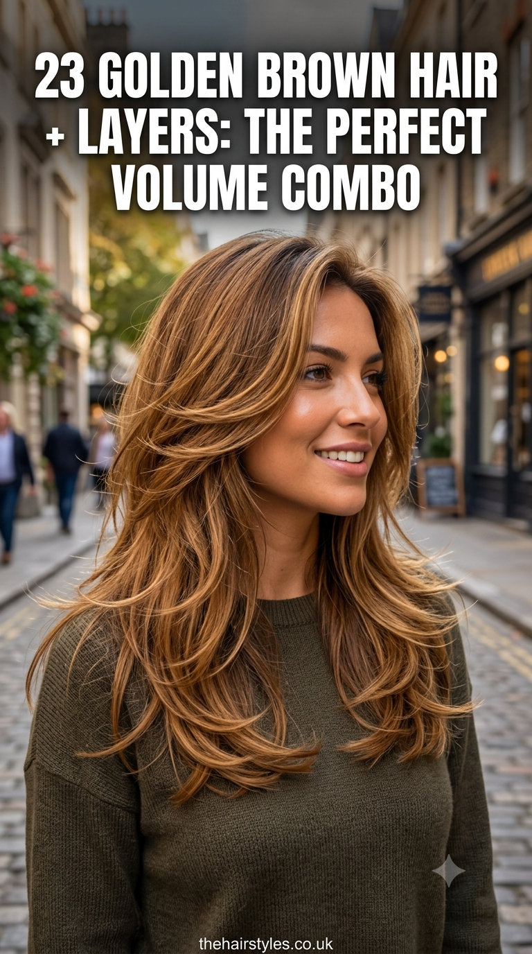 23 Golden Brown Hair + Layers: The Perfect Volume Combo