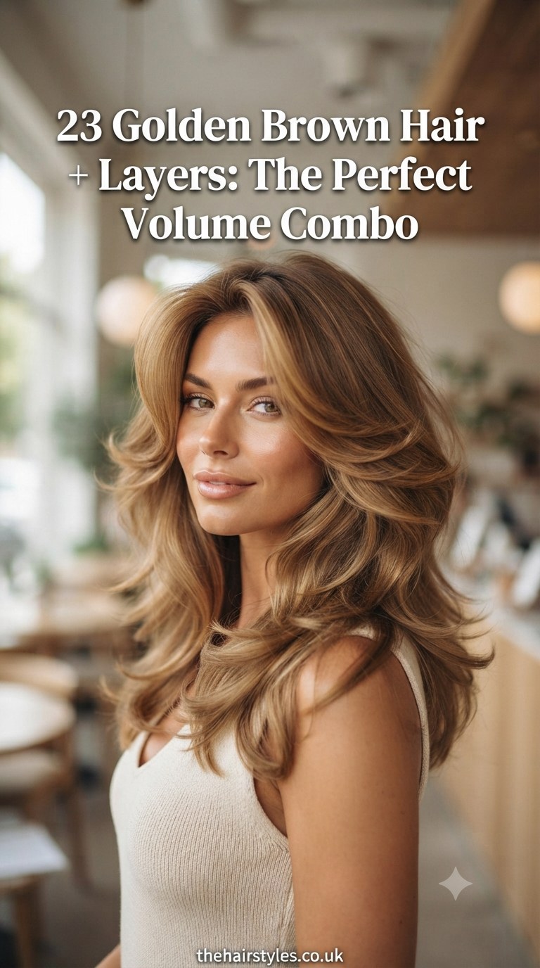 23 Golden Brown Hair + Layers: The Perfect Volume Combo