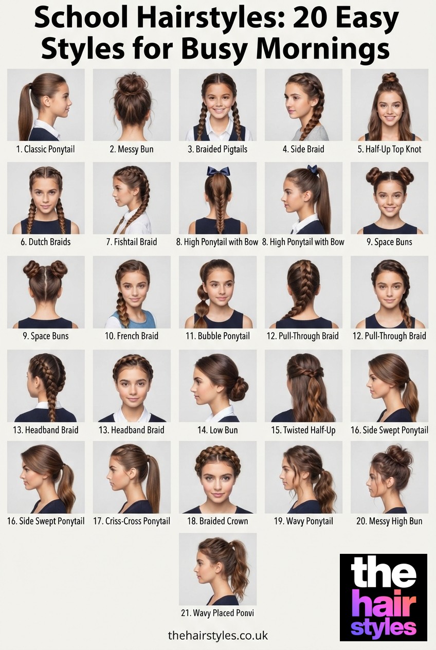 School Hairstyles: 20 Easy Styles for Busy Mornings