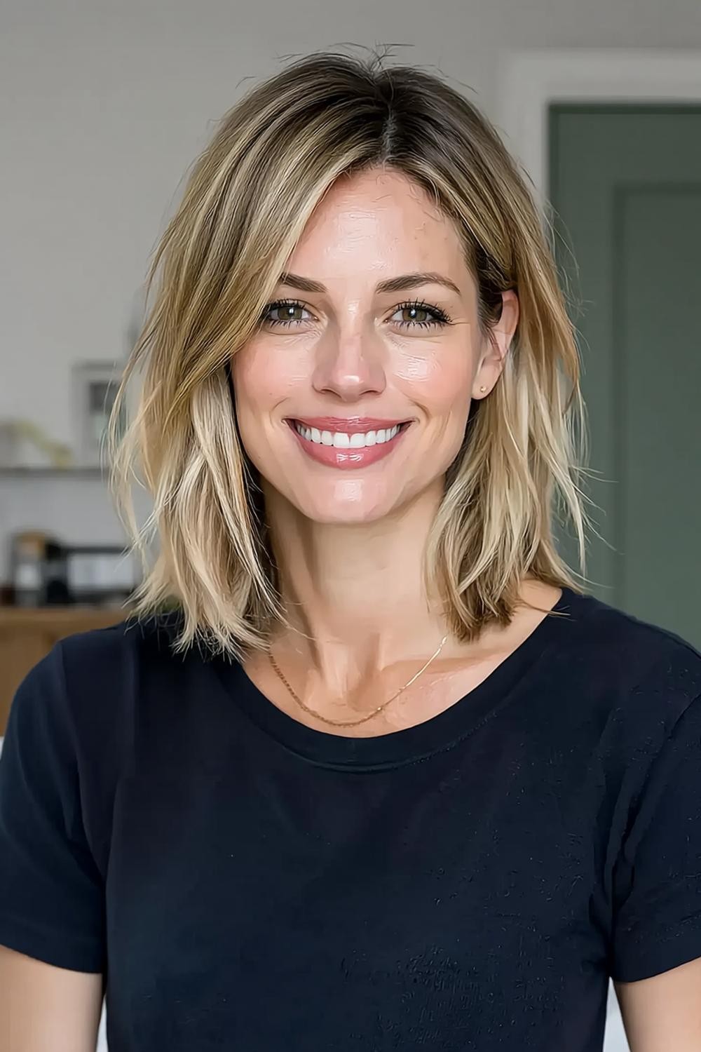 Layered Blonde Bob