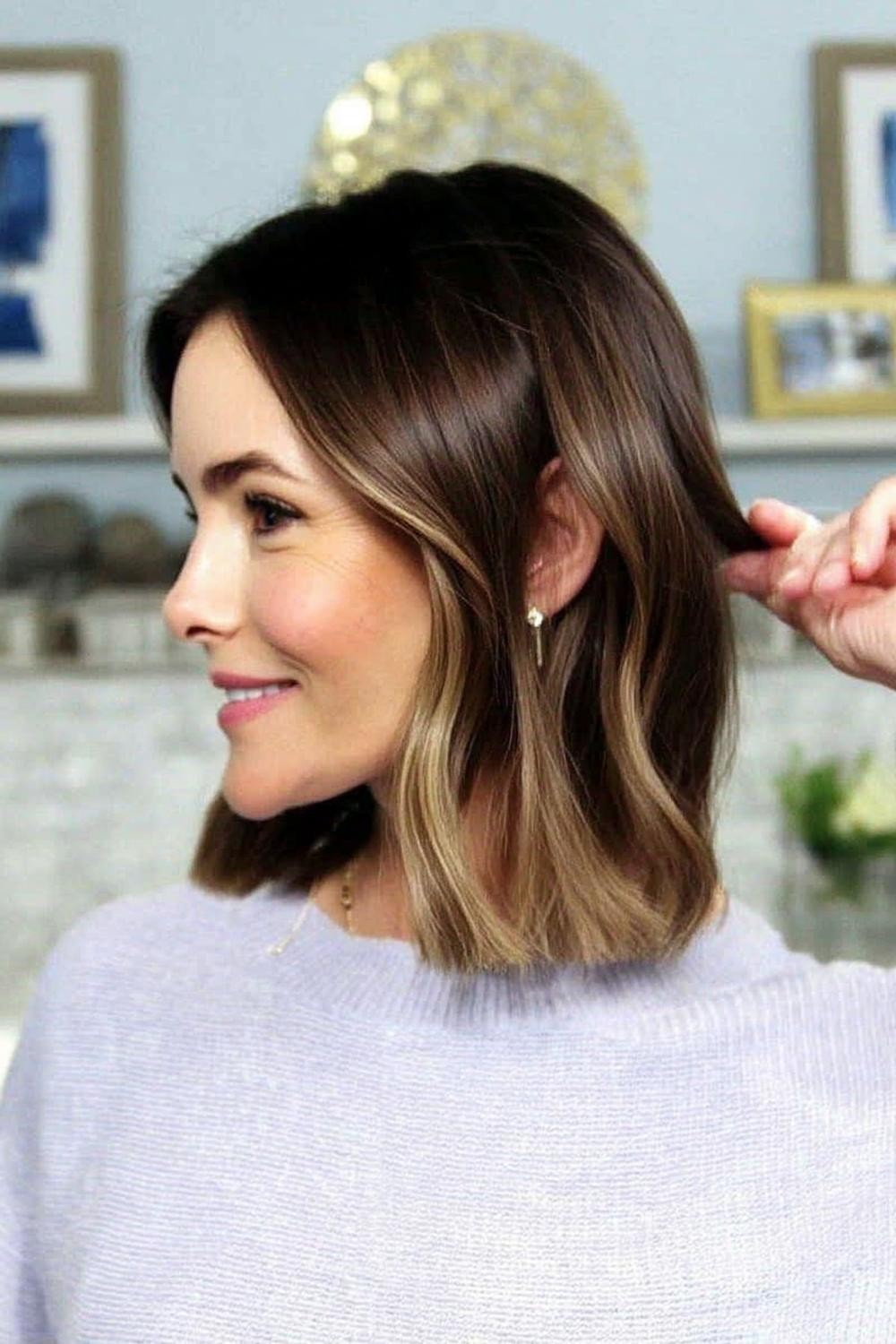 Sleek Bob with Highlights
