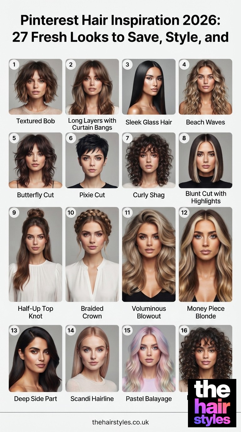 Pinterest Hair Inspiration 2026: 27 Fresh Looks to Save, Style, and Screenshot