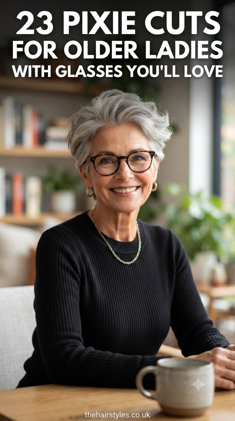 23 Pixie Cuts For Older Ladies With Glasses You’ll Love