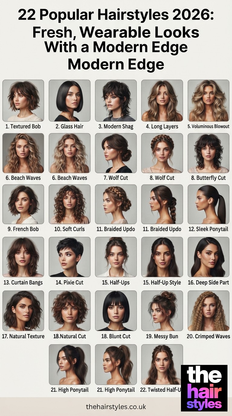 22 Popular Hairstyles 2026: Fresh, Wearable Looks With a Modern Edge