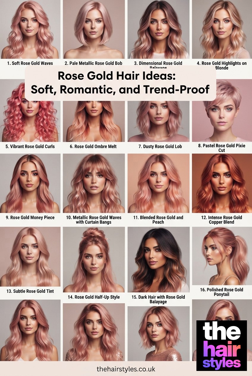 Rose Gold Hair Ideas: Soft, Romantic, and Trend-Proof