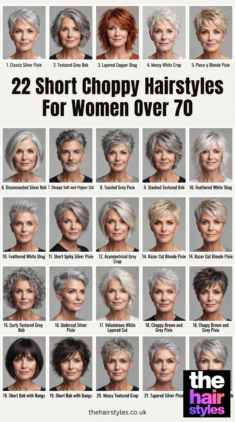 22 Short Choppy Hairstyles For Women Over 70