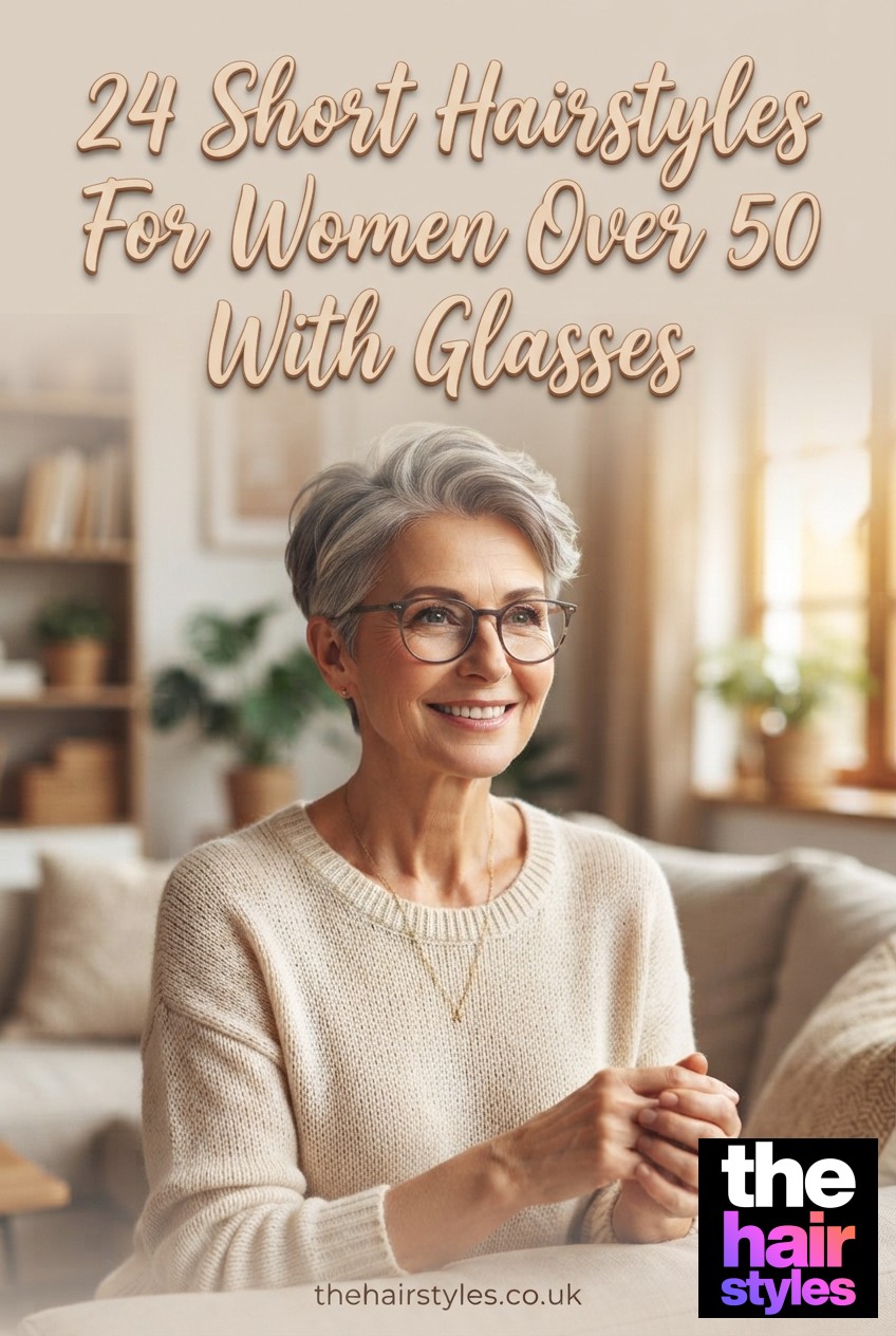 24 Short Hairstyles For Women Over 50 With Glasses