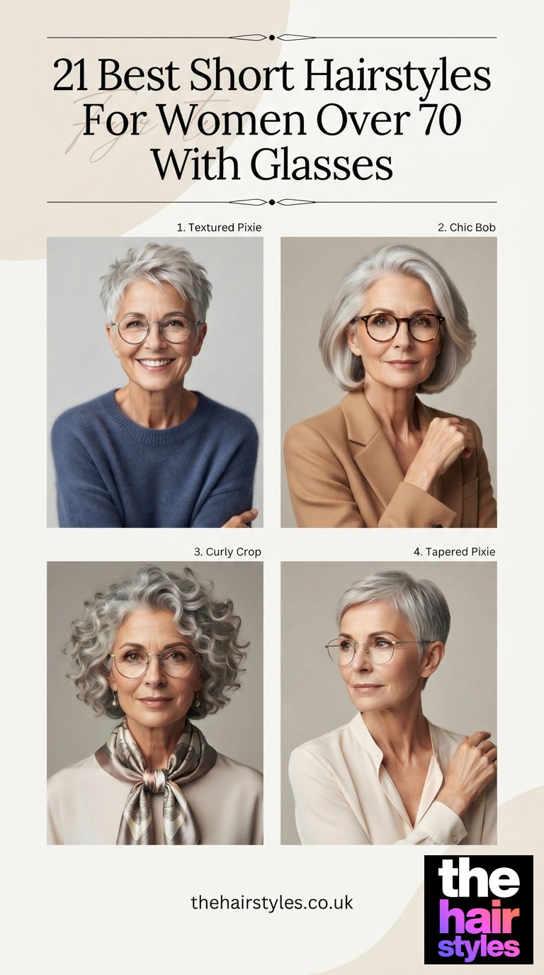 21 Best Short Hairstyles For Women Over 70 With Glasses
