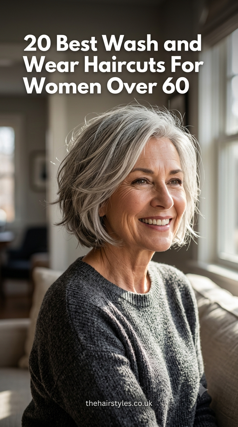 20 Best Wash and Wear Haircuts For Women Over 60