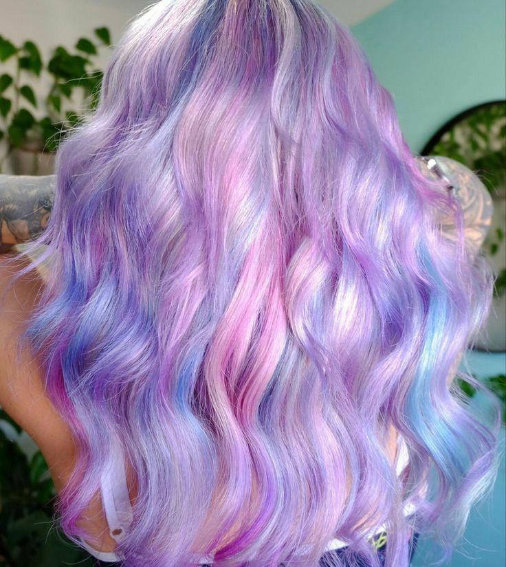 Pastel fantasy coloured hair