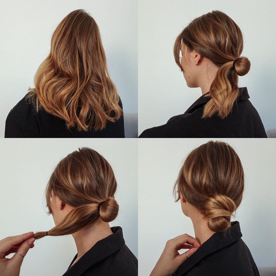 Medium length quick hairstyle