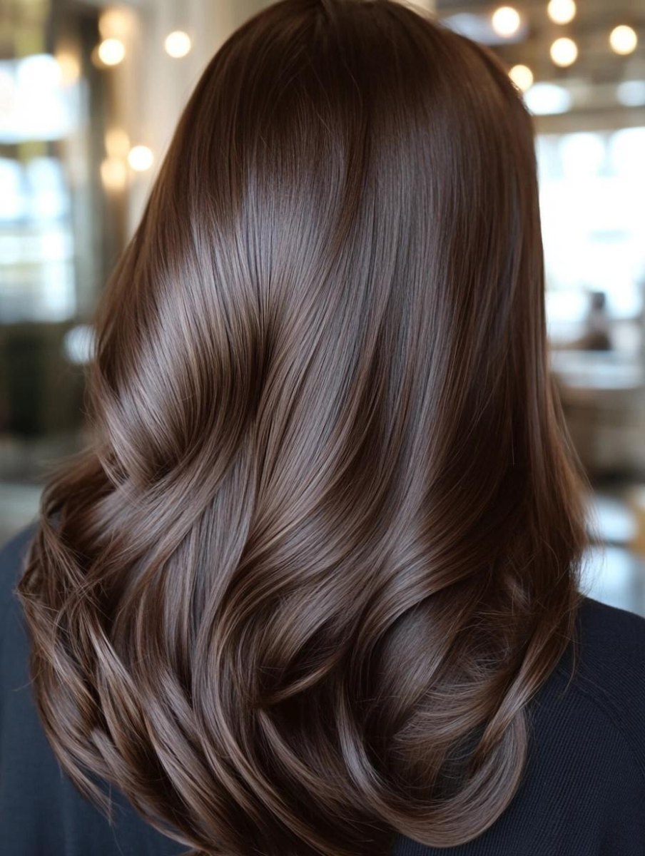 Rich chocolate brown hair colour